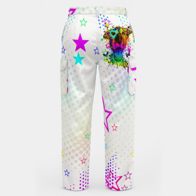 Cargohose mit Hazel - Hose, lang oder kurz, bunt, 100% Polyester, Grösse S-5XL, fester Stoff, Normale Passform, SOKA, Listenhund, AmStaff, Staff, Staffordshire, PitBull, Pit